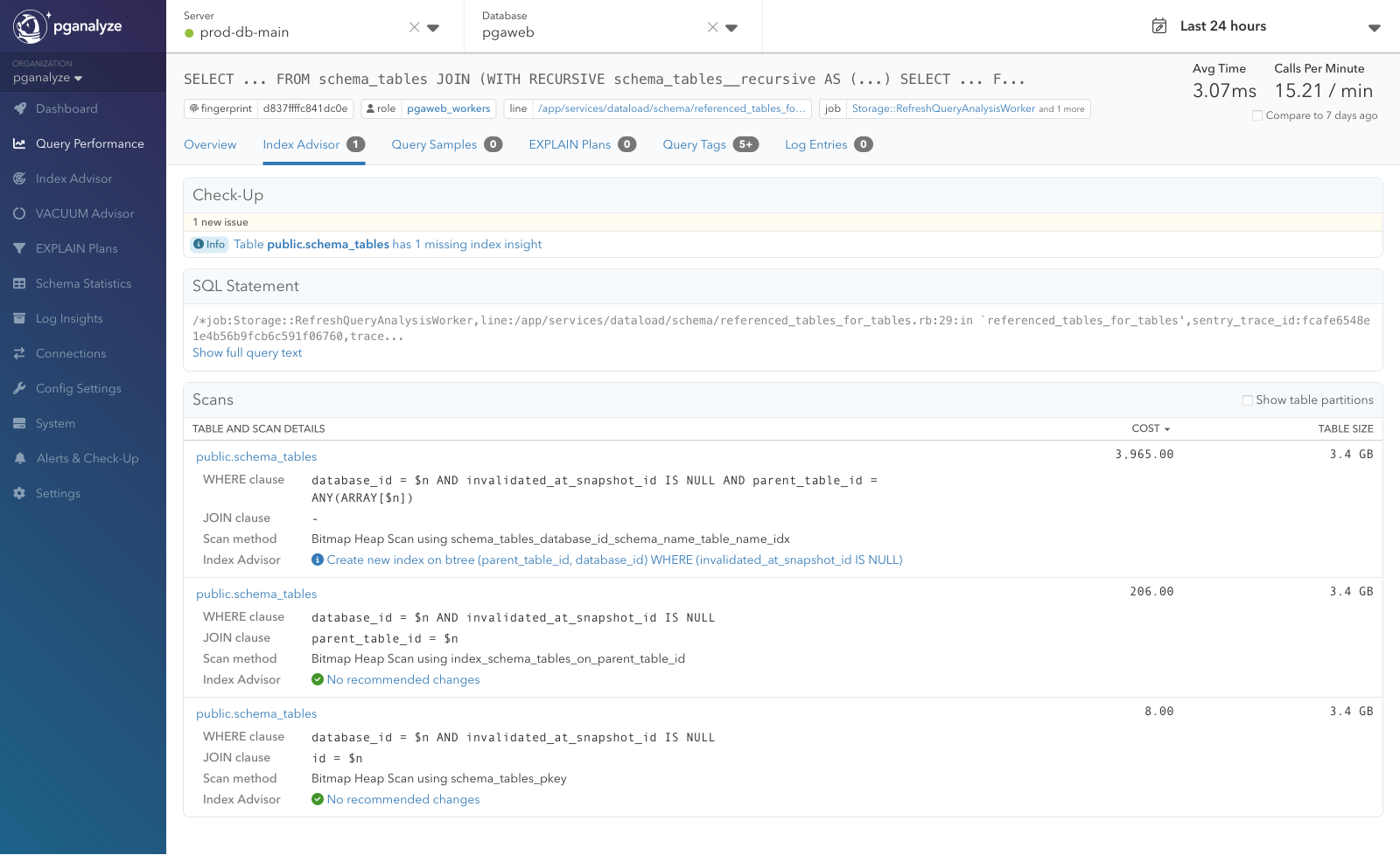 You can access the Index Advisor from query pages, too