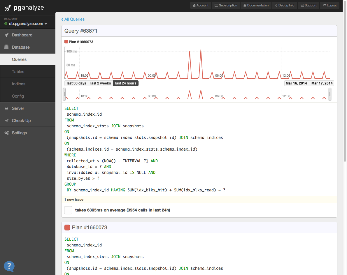 New Database Check-Up: Query