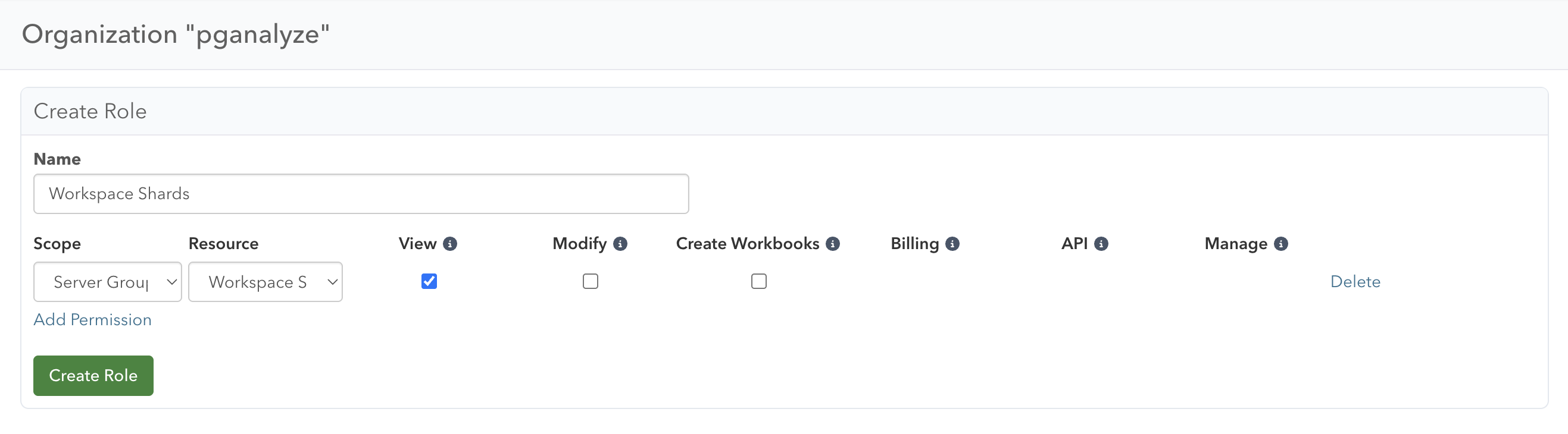 Scope members to a role with permission to view, modify, and/or create workbooks