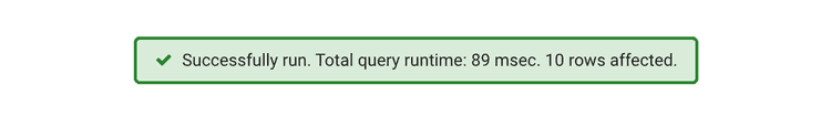 Response time of the tenth page of results